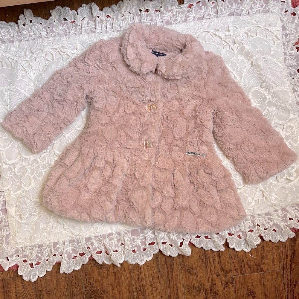 Calvin Klein Teddy Bear Coat Girls 24 mo.